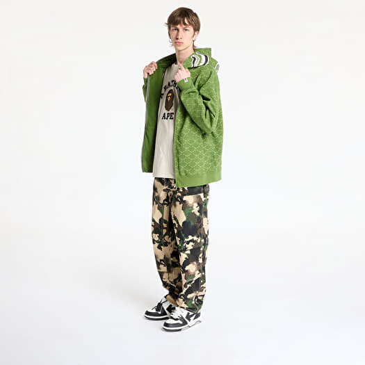 A BATHING APE College Monogram Relaxed Fit Shark Full Zip Hoodie