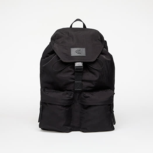 Calvin Klein Jeans Metro Nylon Flap Bagpack Black