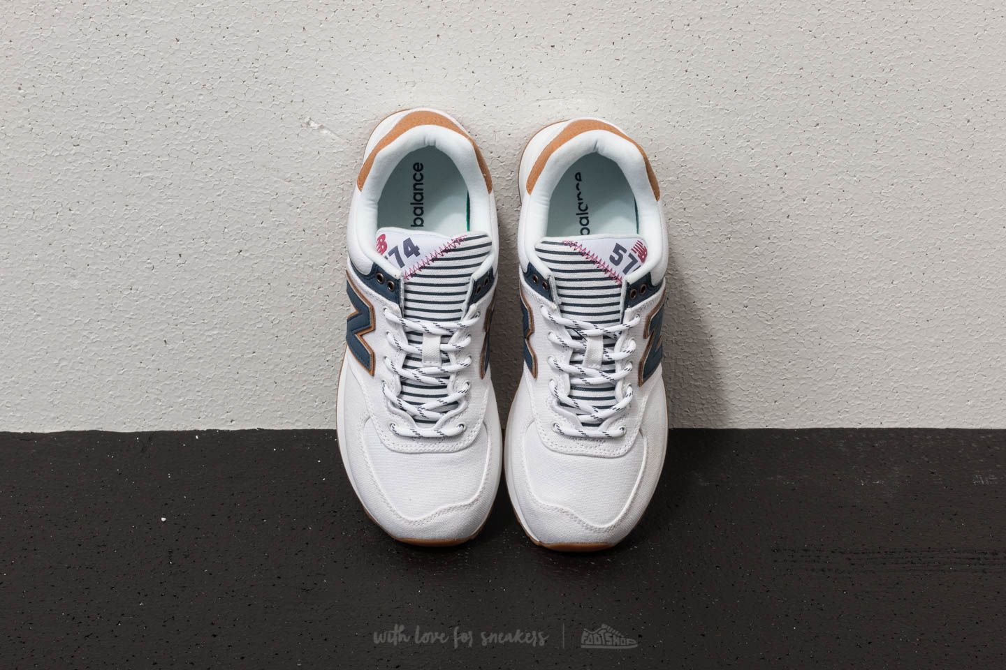 Zapatillas mujer New Balance 574 White/ Vintage Indigo