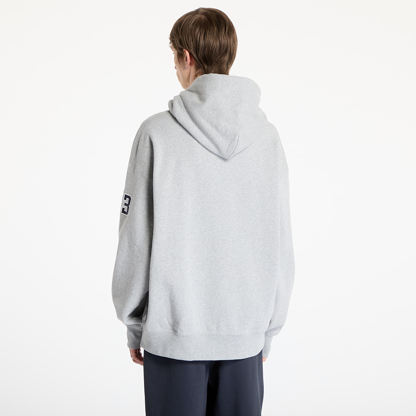 Pánske mikiny A BATHING APE Baseball Logo Relaxed Fit Pullover Hoodie UNISEX Gray