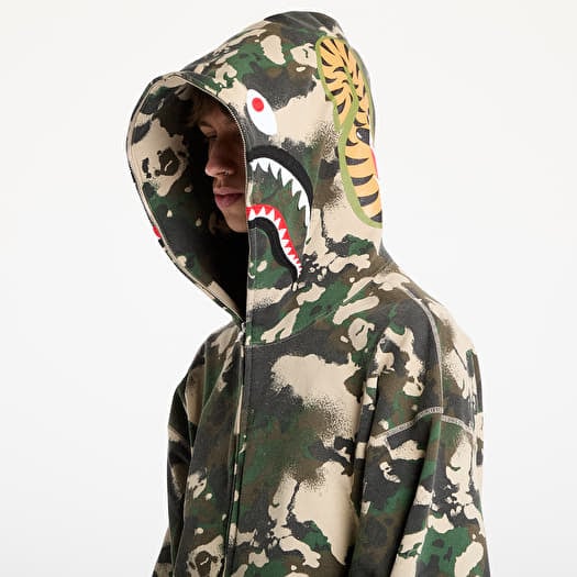Men's hoodies A BATHING APE Map Camo Shark Relaxed Fit Full