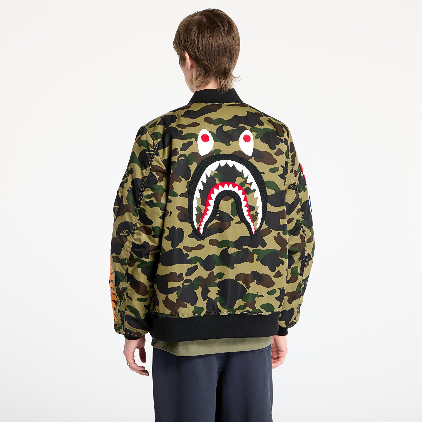 Meeste jakid A BATHING APE 1St Camo Shark Ma-1 Jacket UNISEX Green