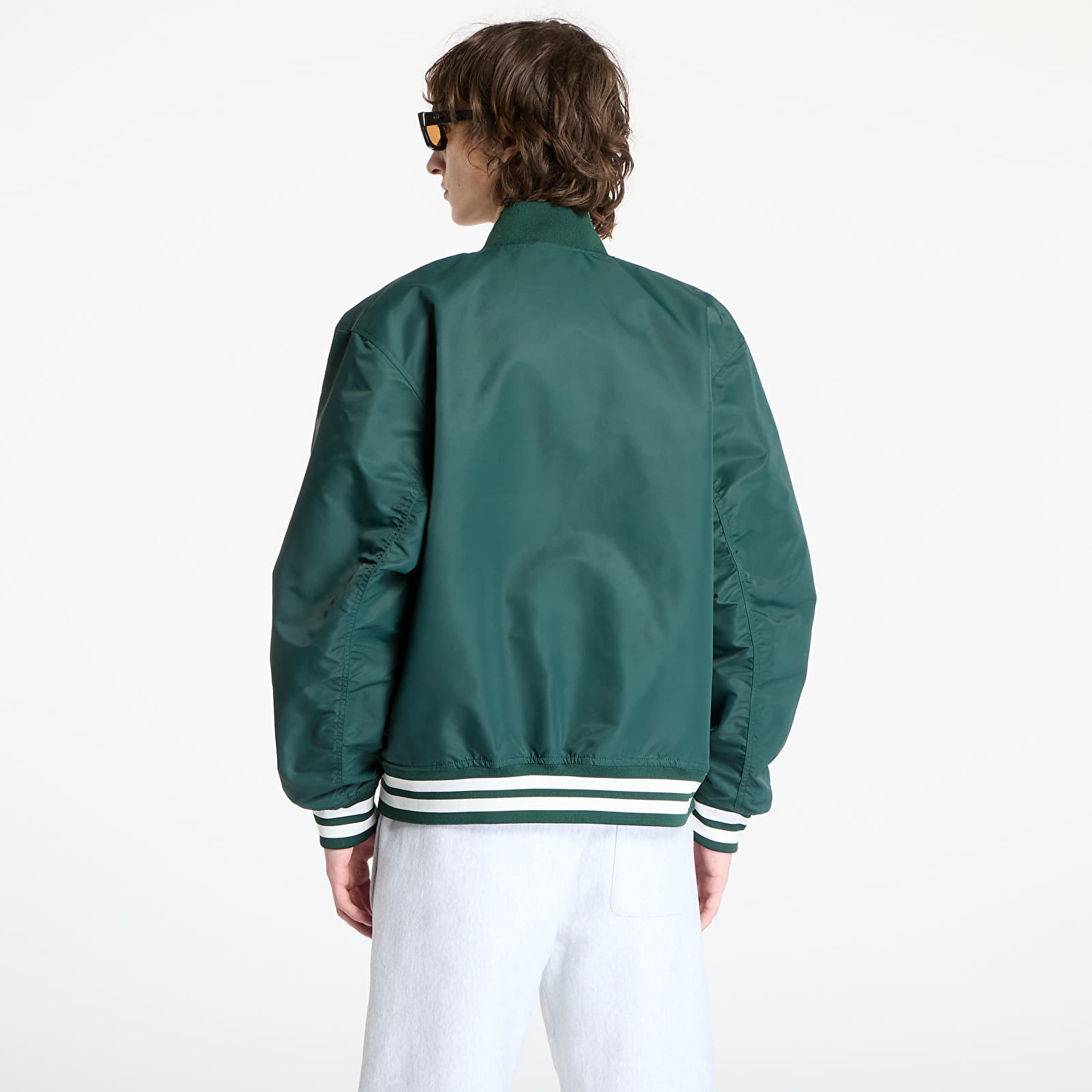 Pánske bundy Carhartt WIP Flaming Ducks Bomber UNISEX Conifer/ Wax