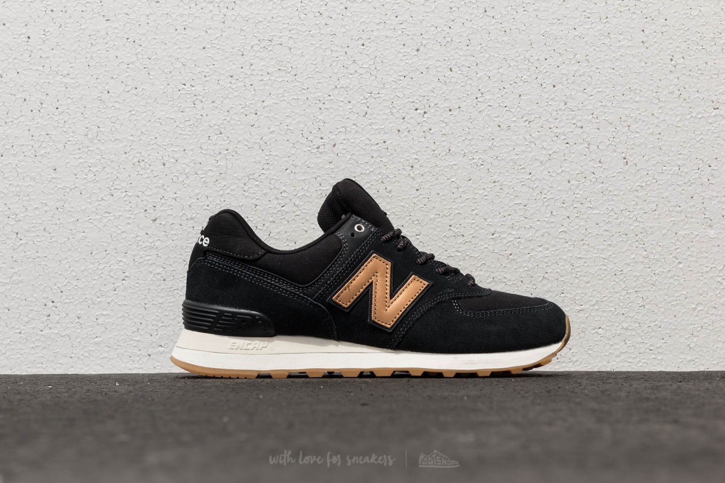 New balance 574 black gum sole shop