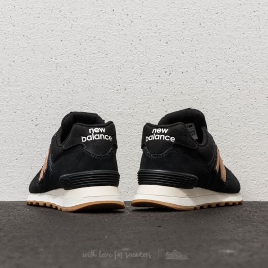 New balance 574 black gum sole top