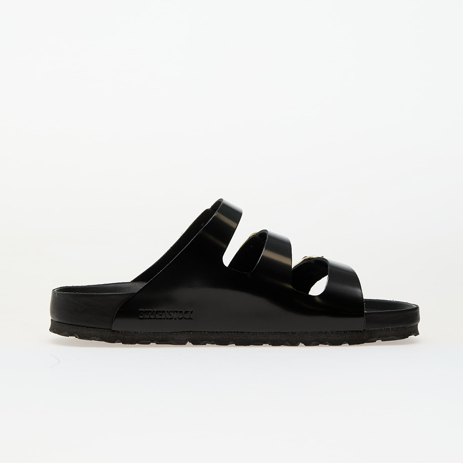 Dámské tenisky a boty Birkenstock Florida Fresh Natural Leather Patent High-Shine Black
