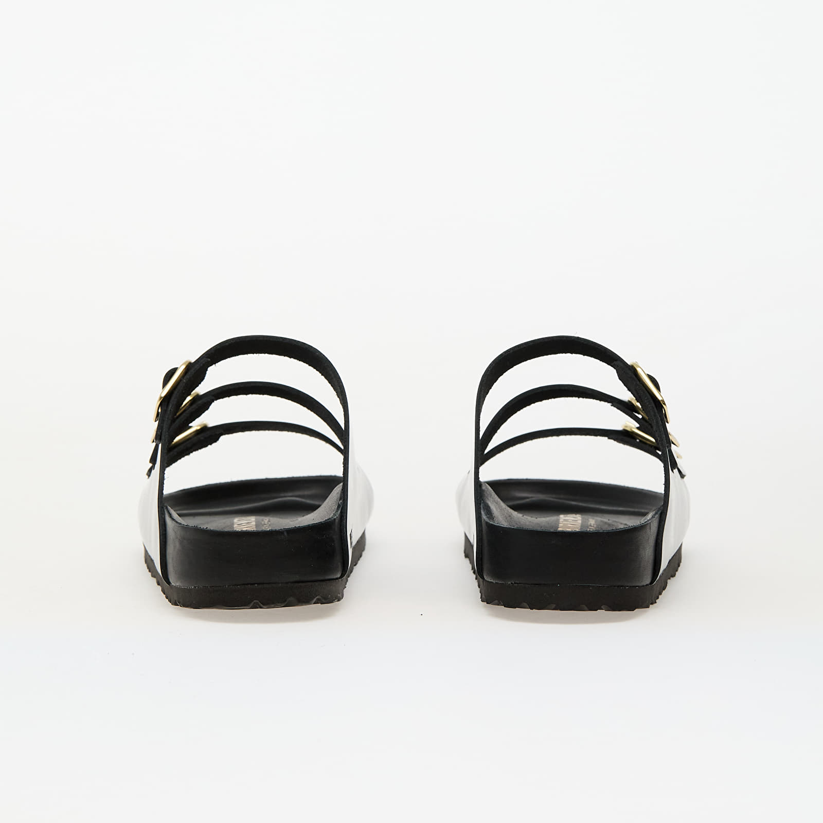 Dámské tenisky a boty Birkenstock Florida Fresh Natural Leather Patent High-Shine Black