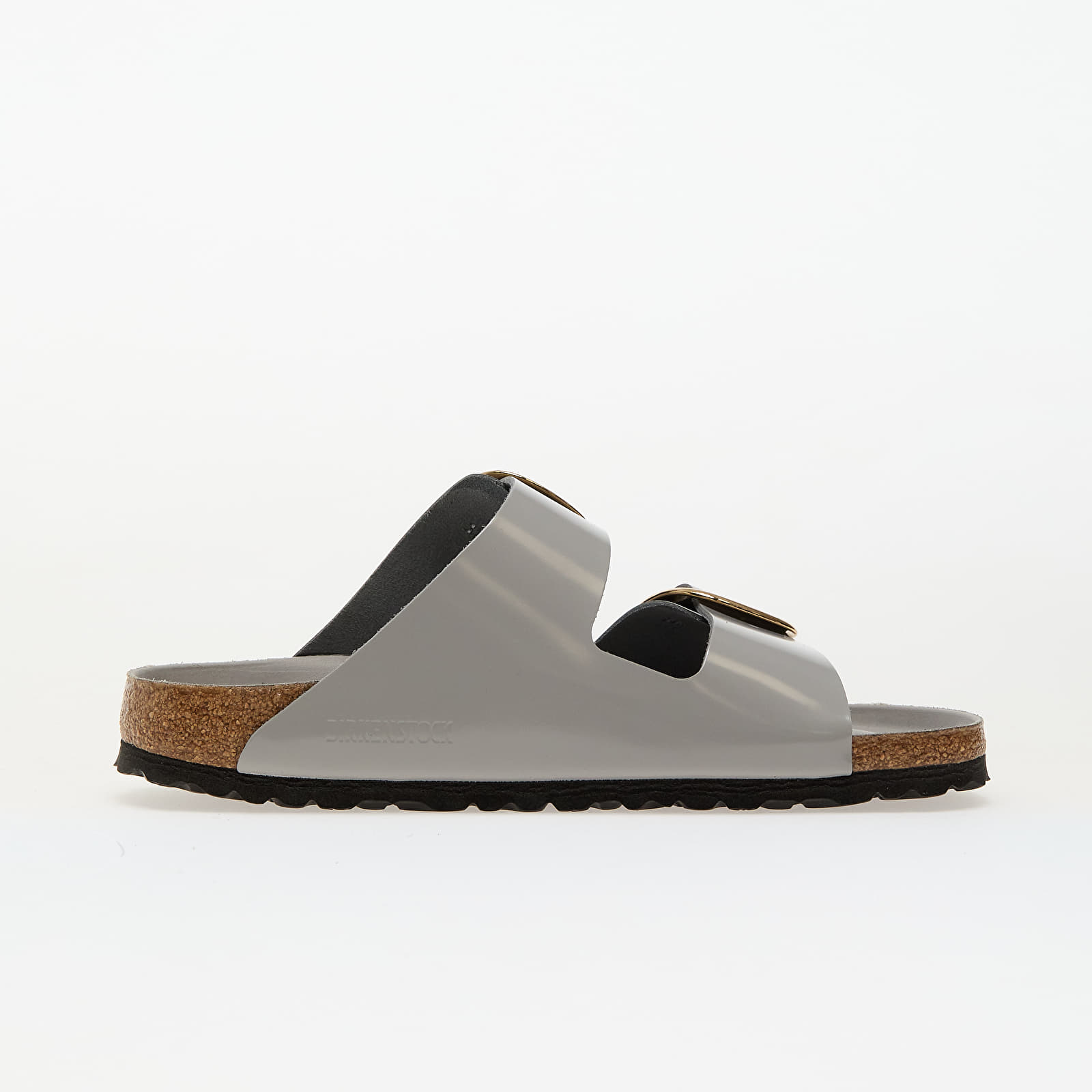 Naiste jalatsid Birkenstock Arizona Big Buckle Natural Leather Patent High-Shine Stone Coin