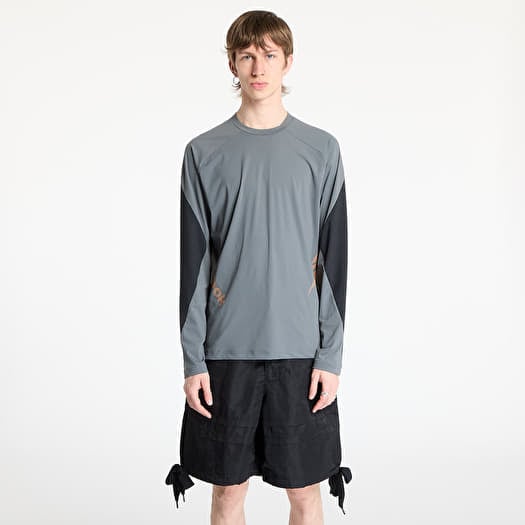 Tričko Reebok Longsleeve Run Tee UNISEX Grey 3/ Washed Black