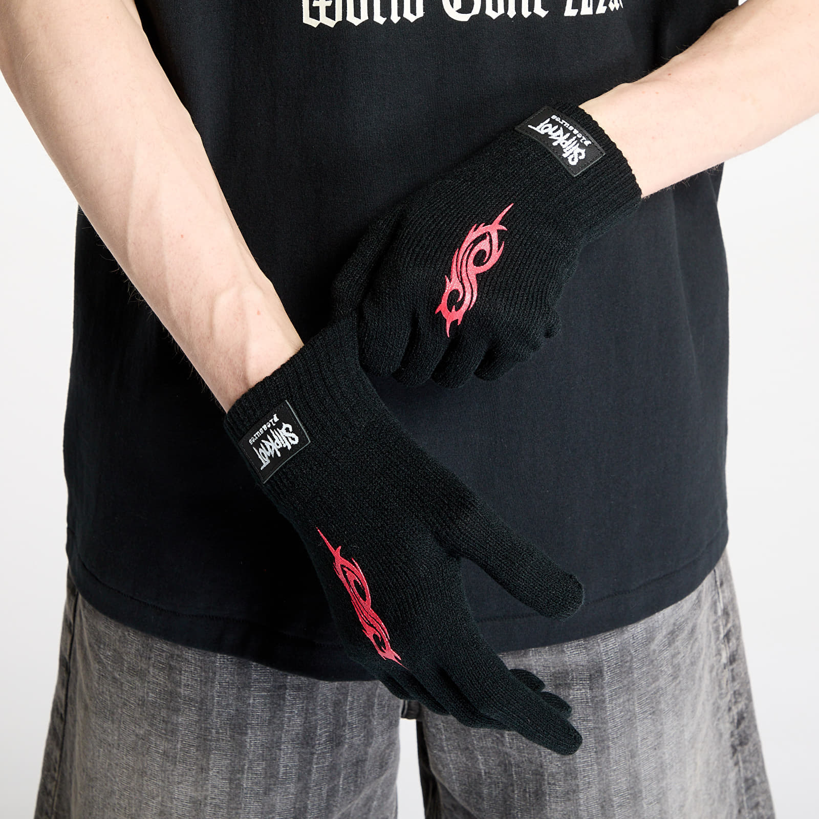Mănuși PLEASURES Cult Knit Gloves Black Universal