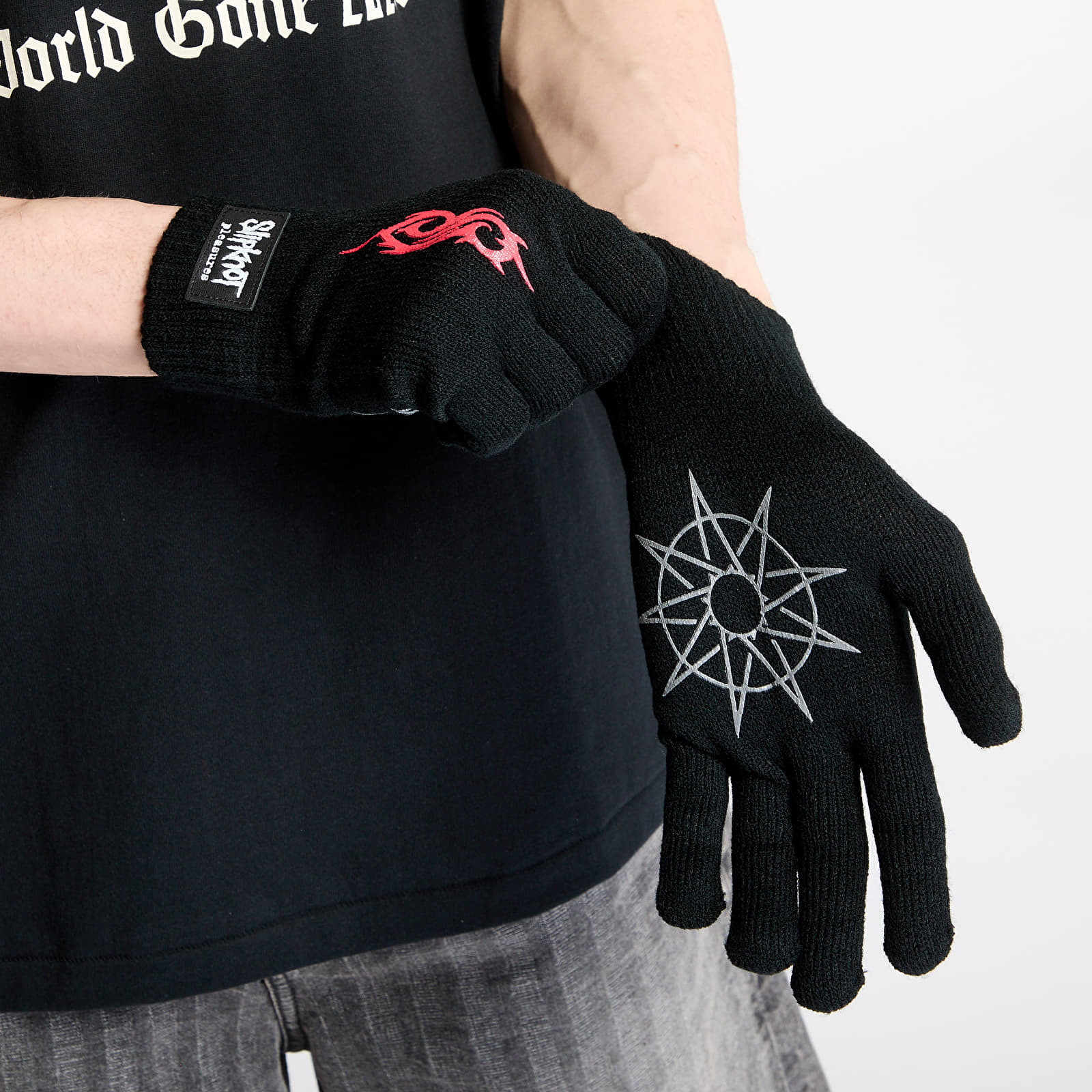 Gloves PLEASURES Cult Knit Gloves Black