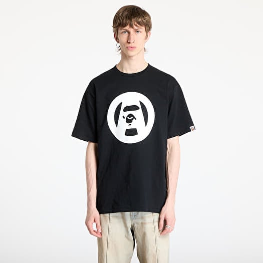 Tricou A BATHING APE Stencil Circle Ape Face Tee UNISEX Black
