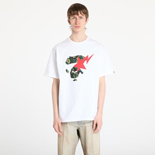 Tričko A BATHING APE Trial Camo Face Sta Tee UNISEX White