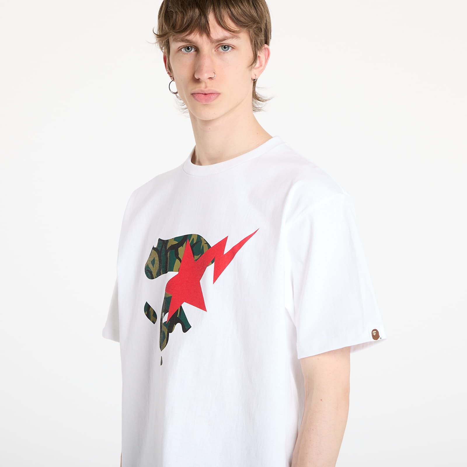 T-shirts A BATHING APE Trial Camo Face Sta Tee UNISEX White