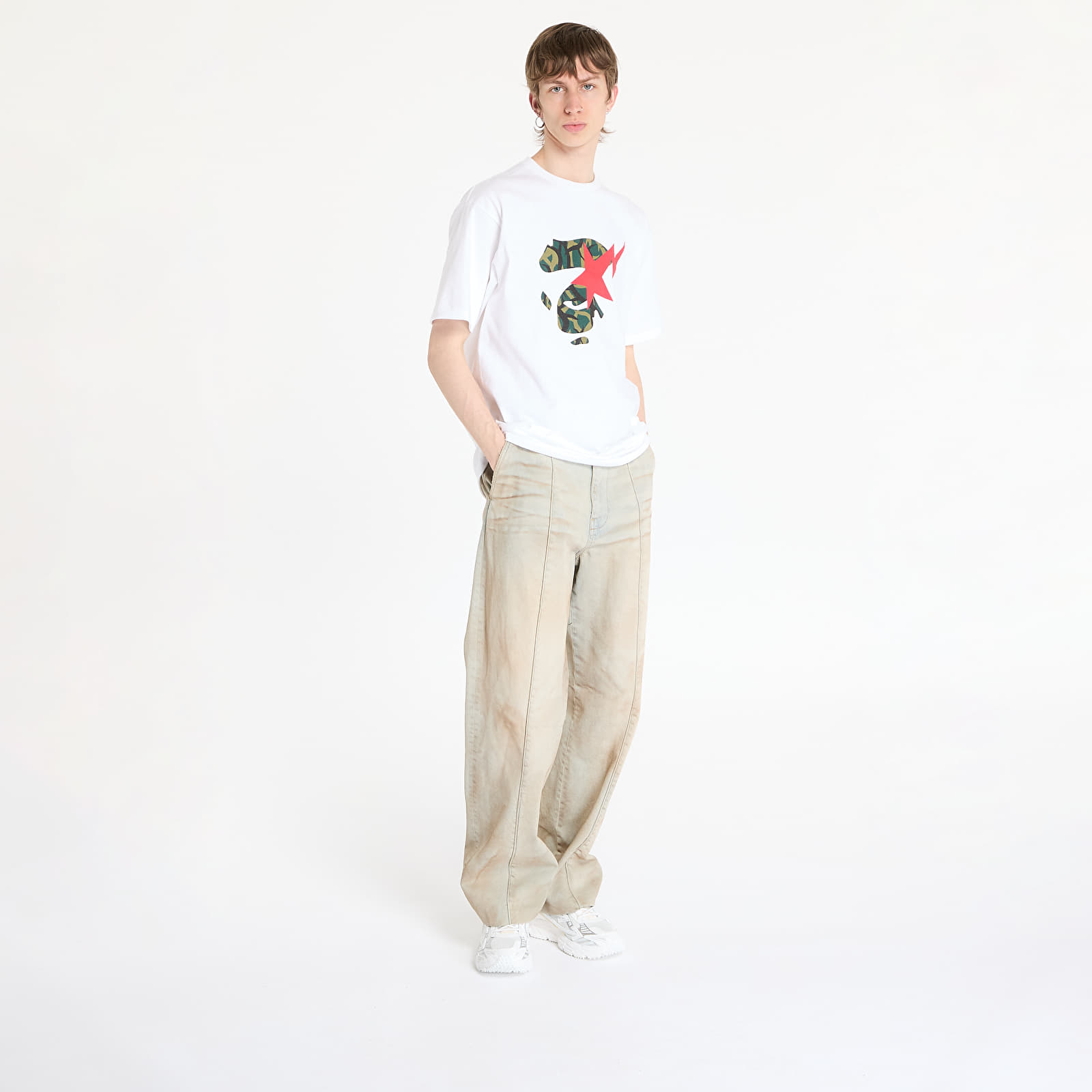 T-shirts A BATHING APE Trial Camo Face Sta Tee UNISEX White