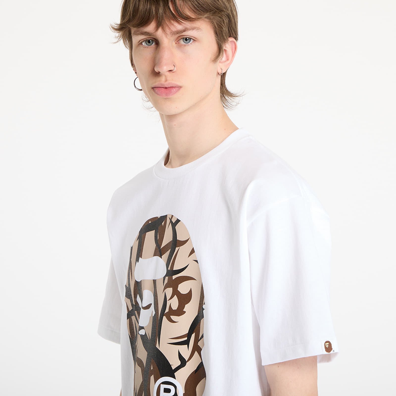 T-shirts A BATHING APE Trial Camo Big Ape Head Tee UNISEX White