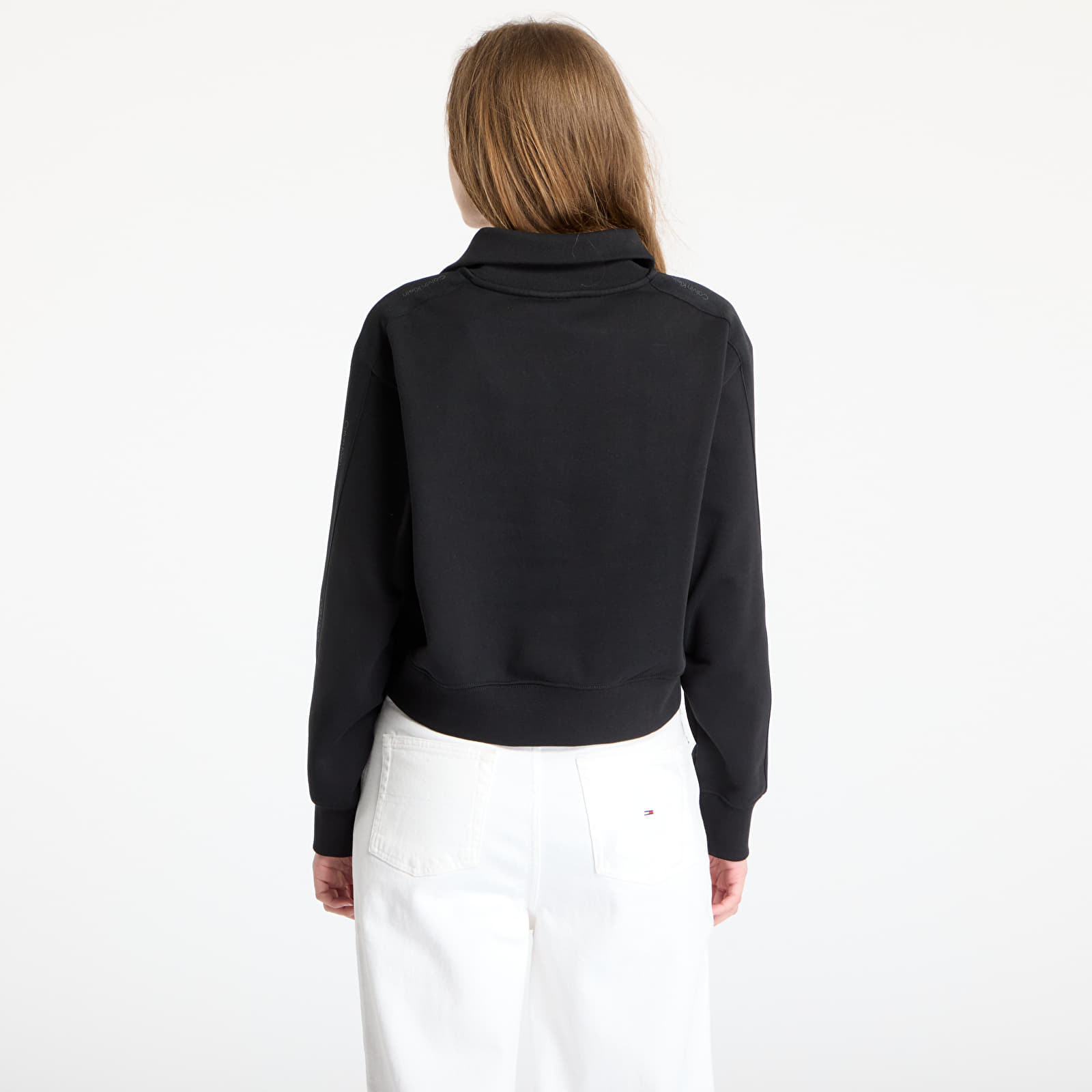 Mikiny Calvin Klein Sport Pw - 1/4 Zip Sweatshirt Black
