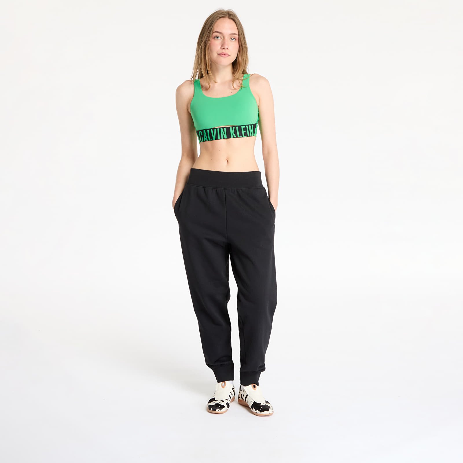 Modrčki  Calvin Klein Sport Intense Power Medium Mesh Bra Blossom Green