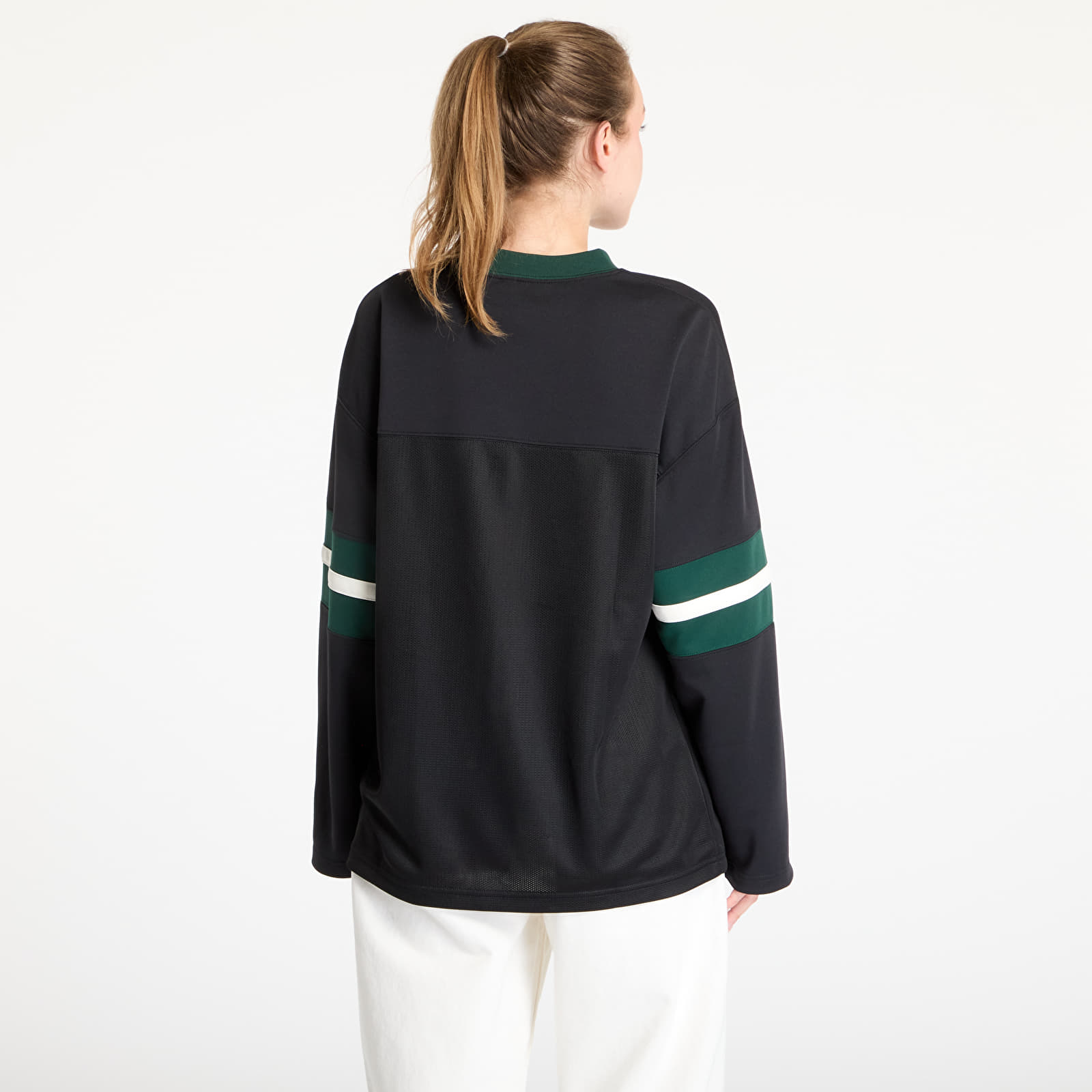 Pólók Carhartt WIP Long Sleeve Detroit Mesh T-Shirt UNISEX Black/ Conifer/ Wax