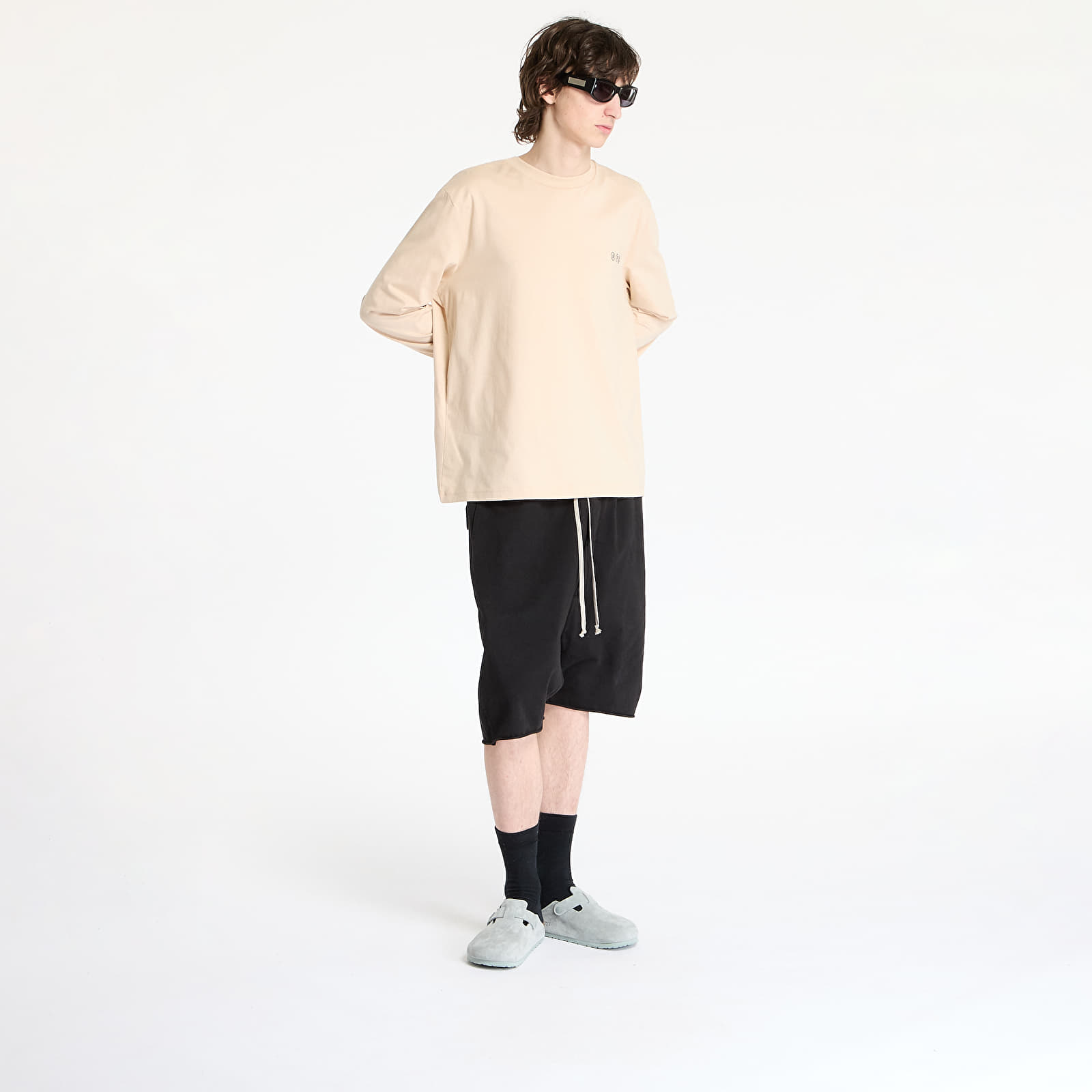 Trička A.P.C. Long Sleeve Adresse T-Shirt UNISEX Beige