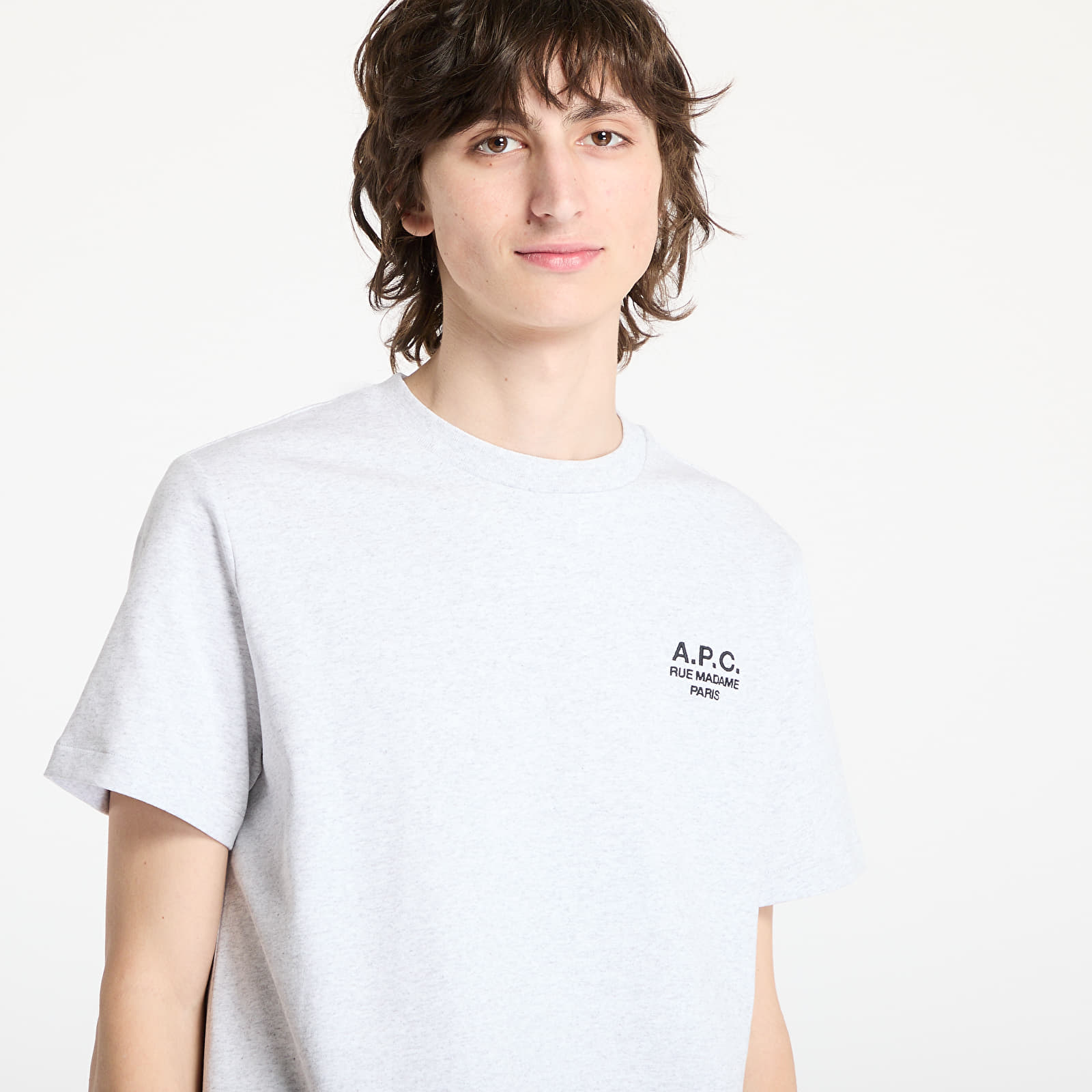 T-Shirts A.P.C. Standard Rue Madame T-Shirt UNISEX Heather Grey/ Black