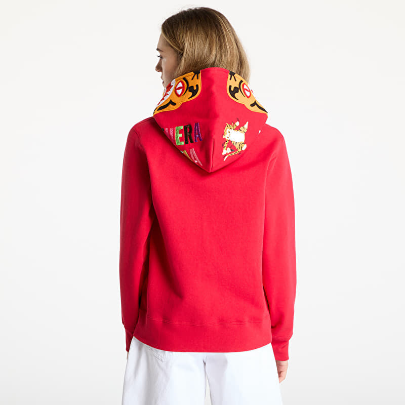 A BATHING APE Tiger Full Zip Hoodie UNISEX Red | Footshop