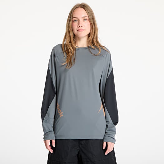 T-shirt Reebok Longsleeve Run Tee UNISEX Grey 3/ Washed Black