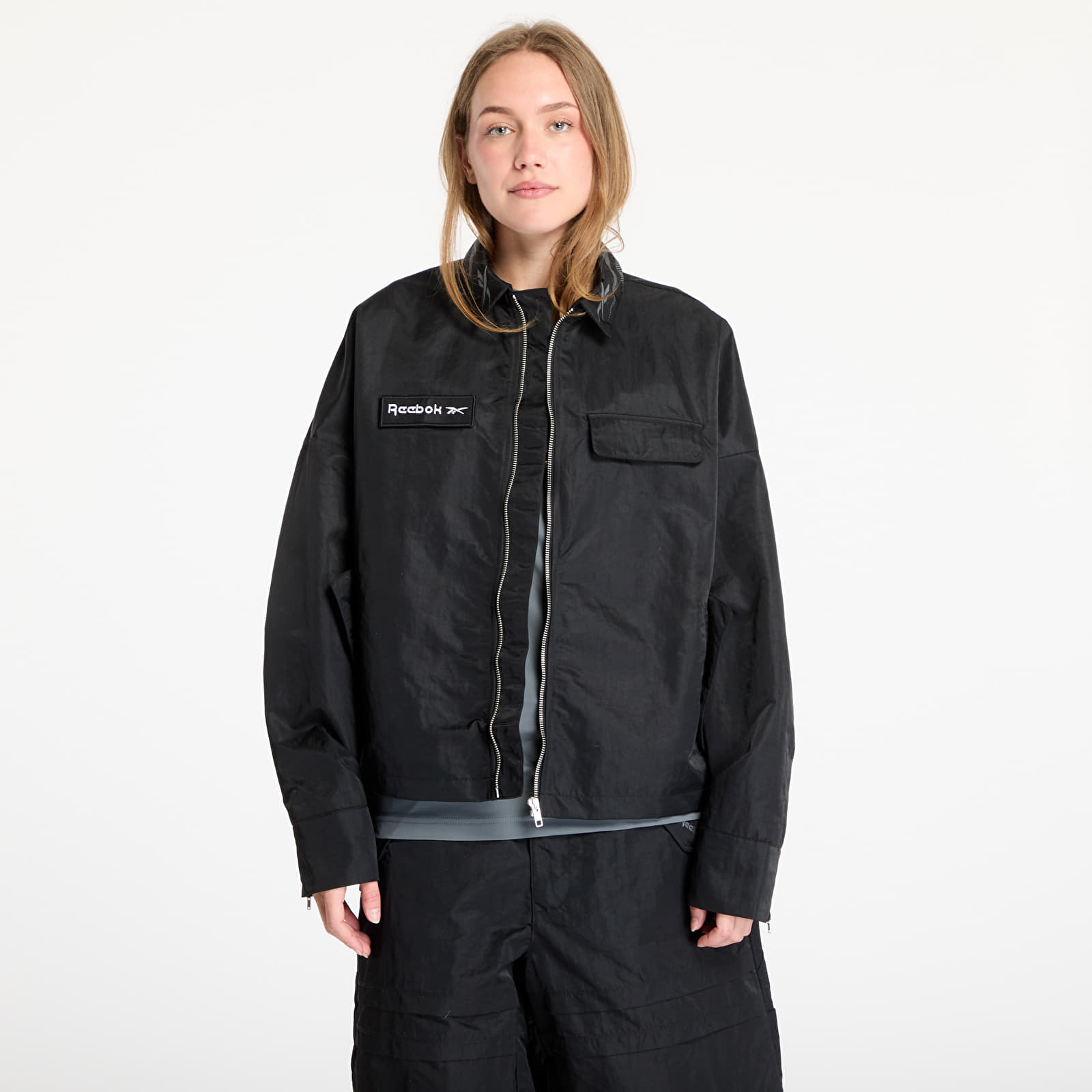 Overshirt Reebok Zipped Overshirt UNISEX Washed Black