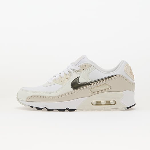 Nike W Air Max 90 White/ Flat Pewter-Lt Orewood Brn