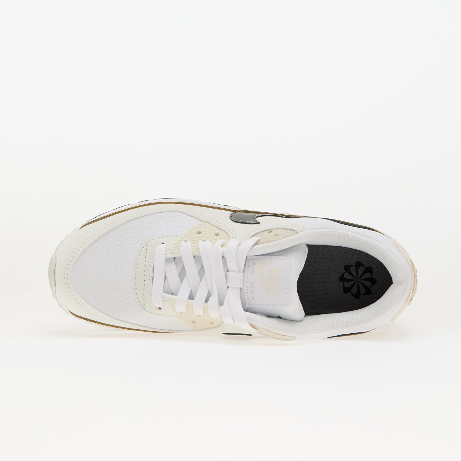 Sapatos de mulher Nike W Air Max 90 White/ Flat Pewter-Lt Orewood Brn