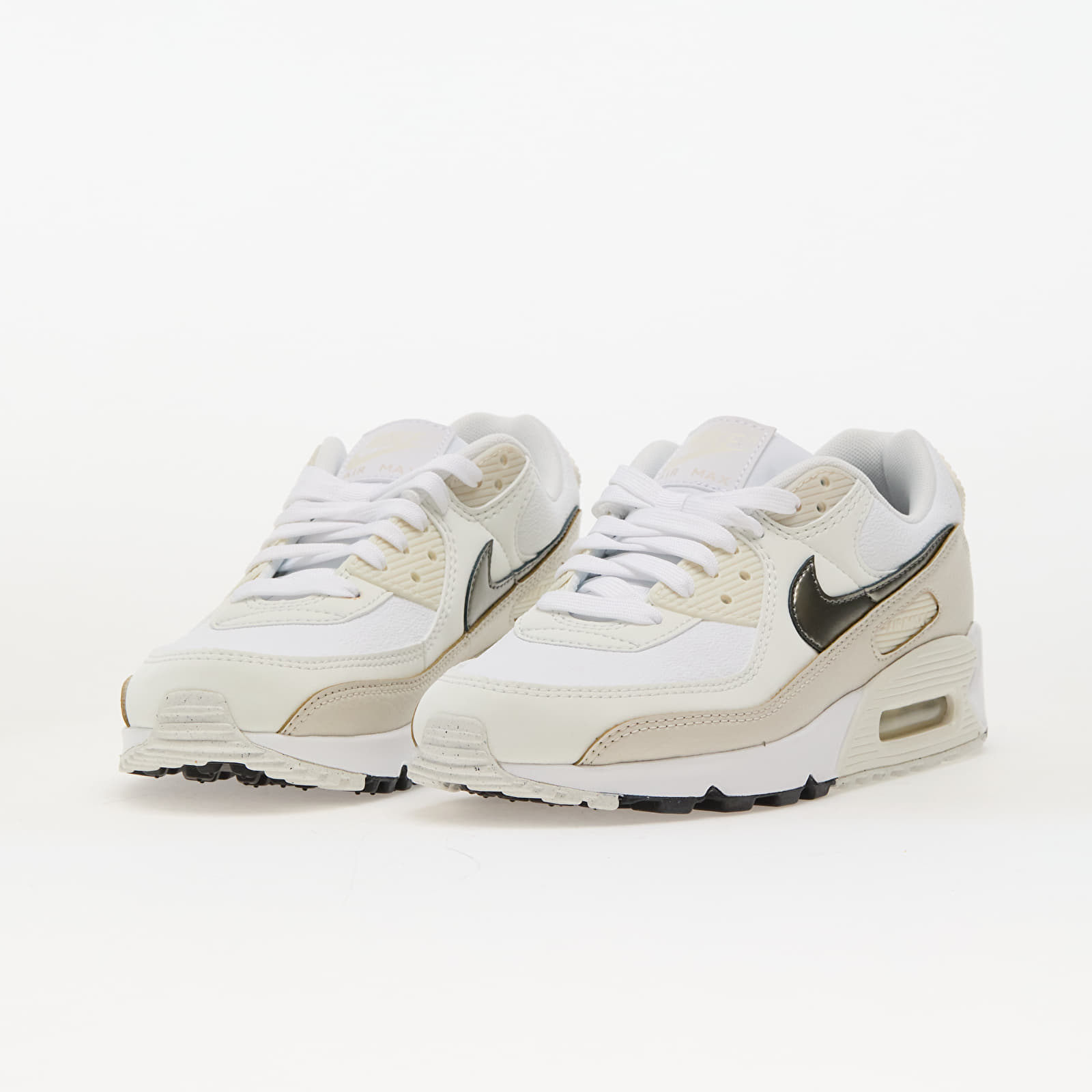 Sapatos de mulher Nike W Air Max 90 White/ Flat Pewter-Lt Orewood Brn