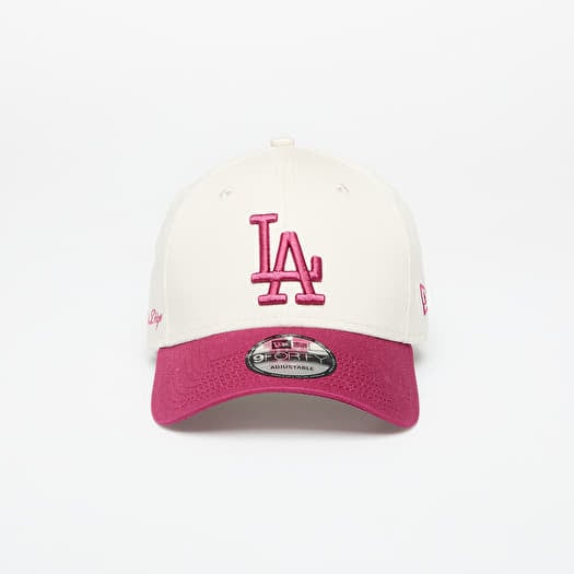 New Era Los Angeles Dodgers 9FORTY Side Script Adjustable Cap Ivory/ Chj
