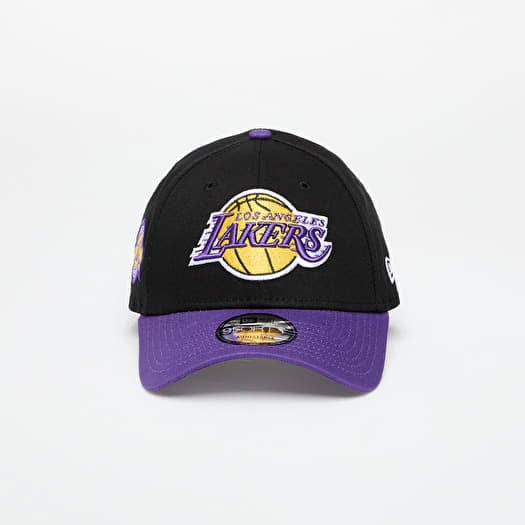 New Era Los Angeles Lakers 9FORTY NBA Side Patch Adjustable Cap Black/ Trp