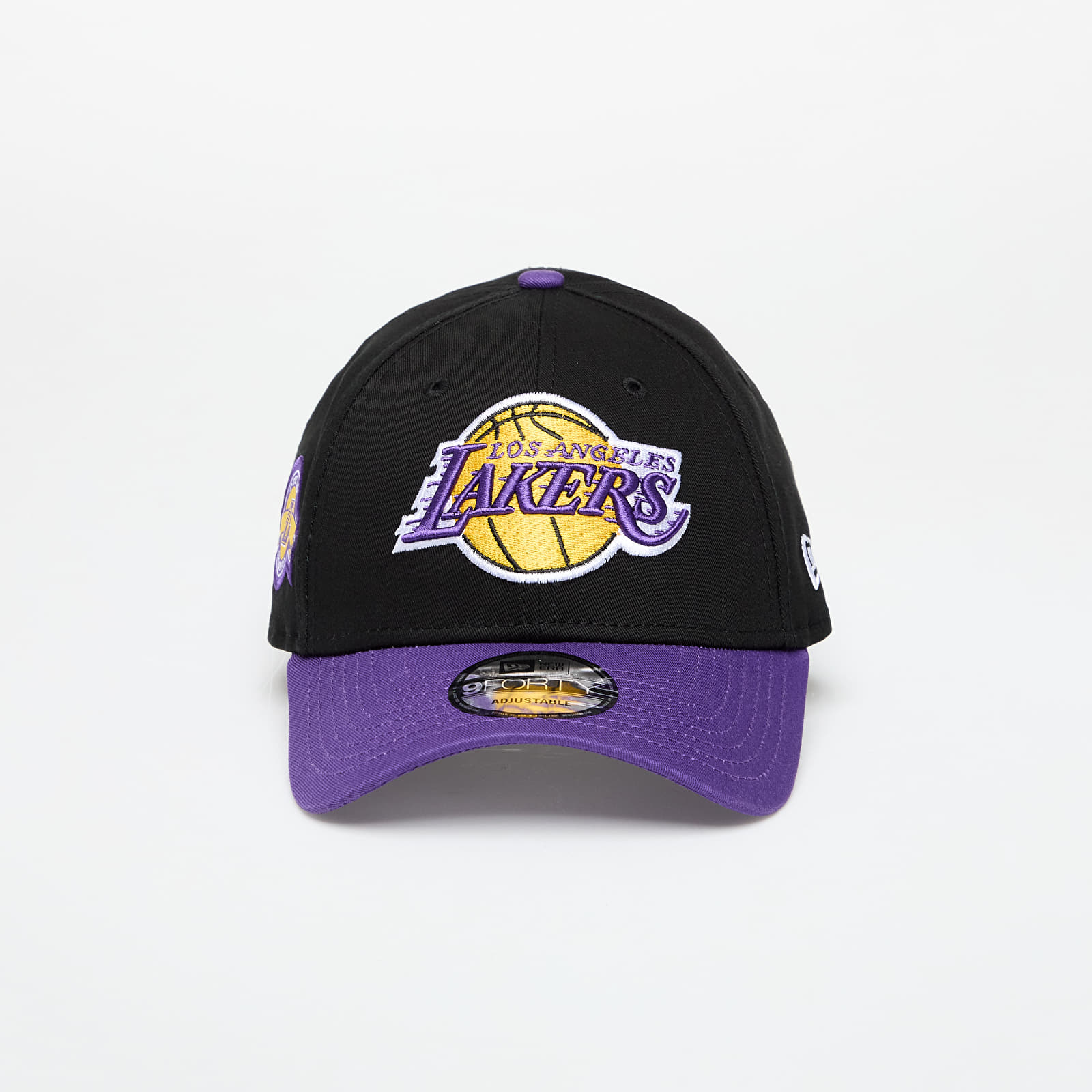 Caps  New Era Los Angeles Lakers 9FORTY NBA Side Patch Adjustable Cap Black/ Trp