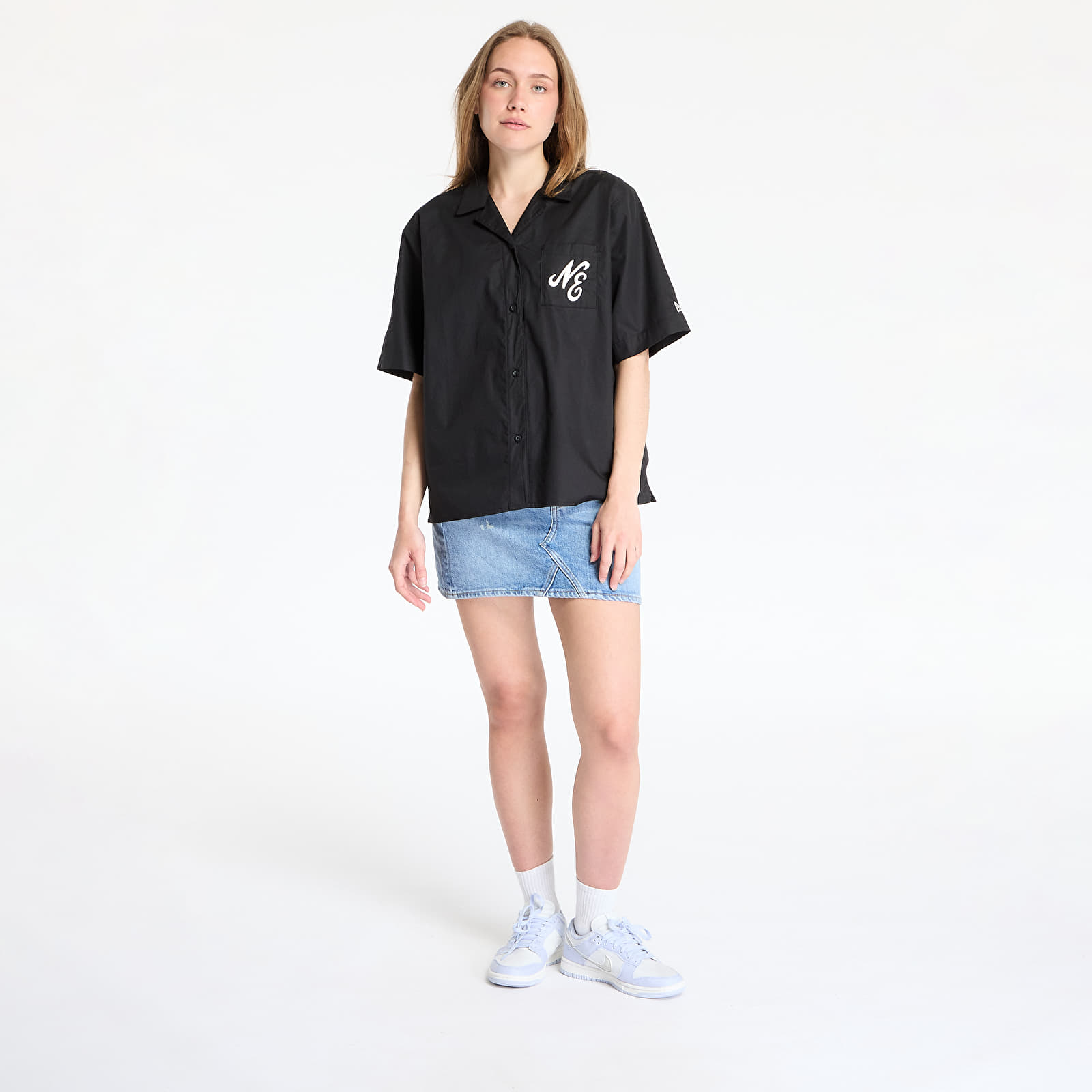Moteriški marškinėliai New Era Revere Shirt Black
