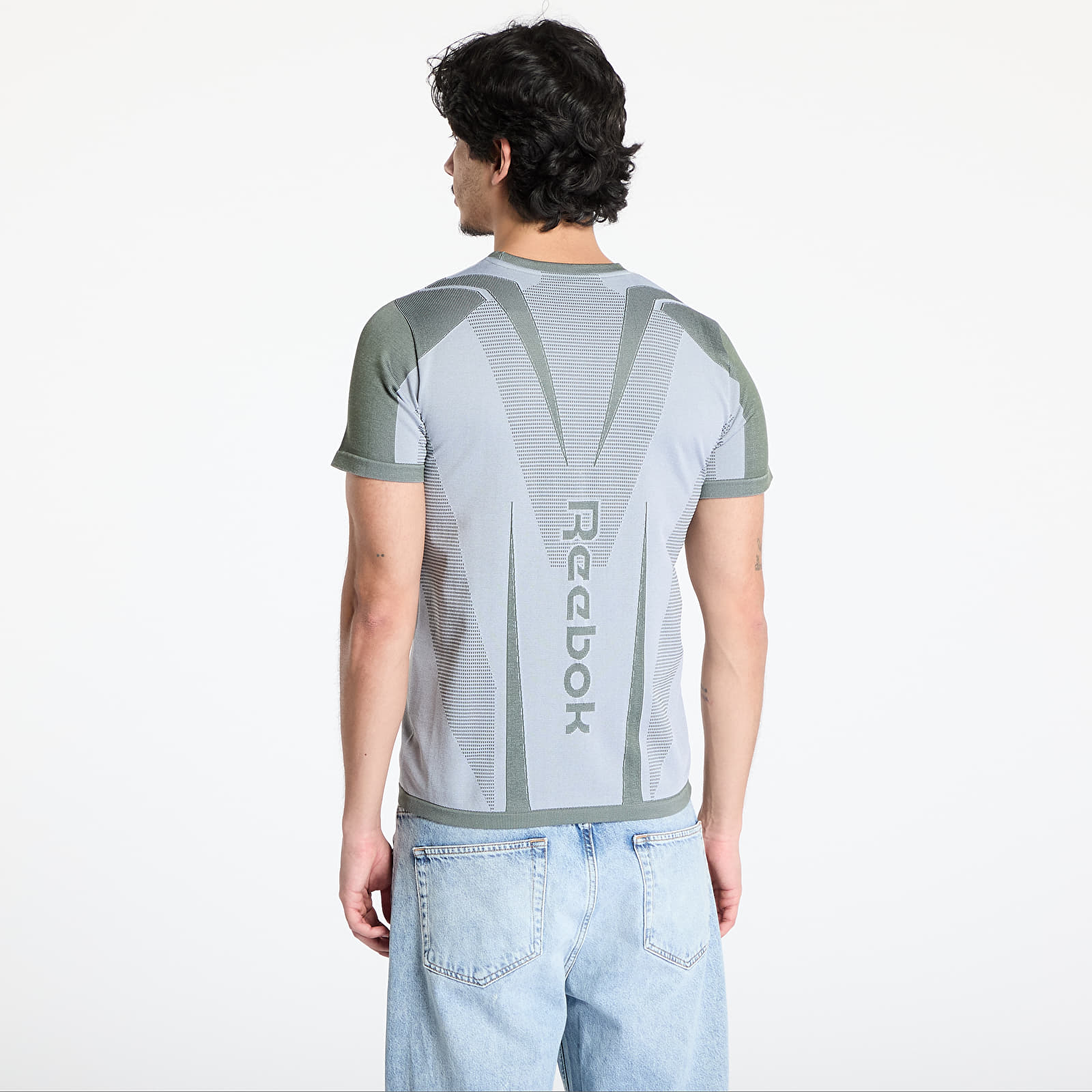 T-Shirts Reebok Lab Tech Tee Chalk/ Breakaway Green