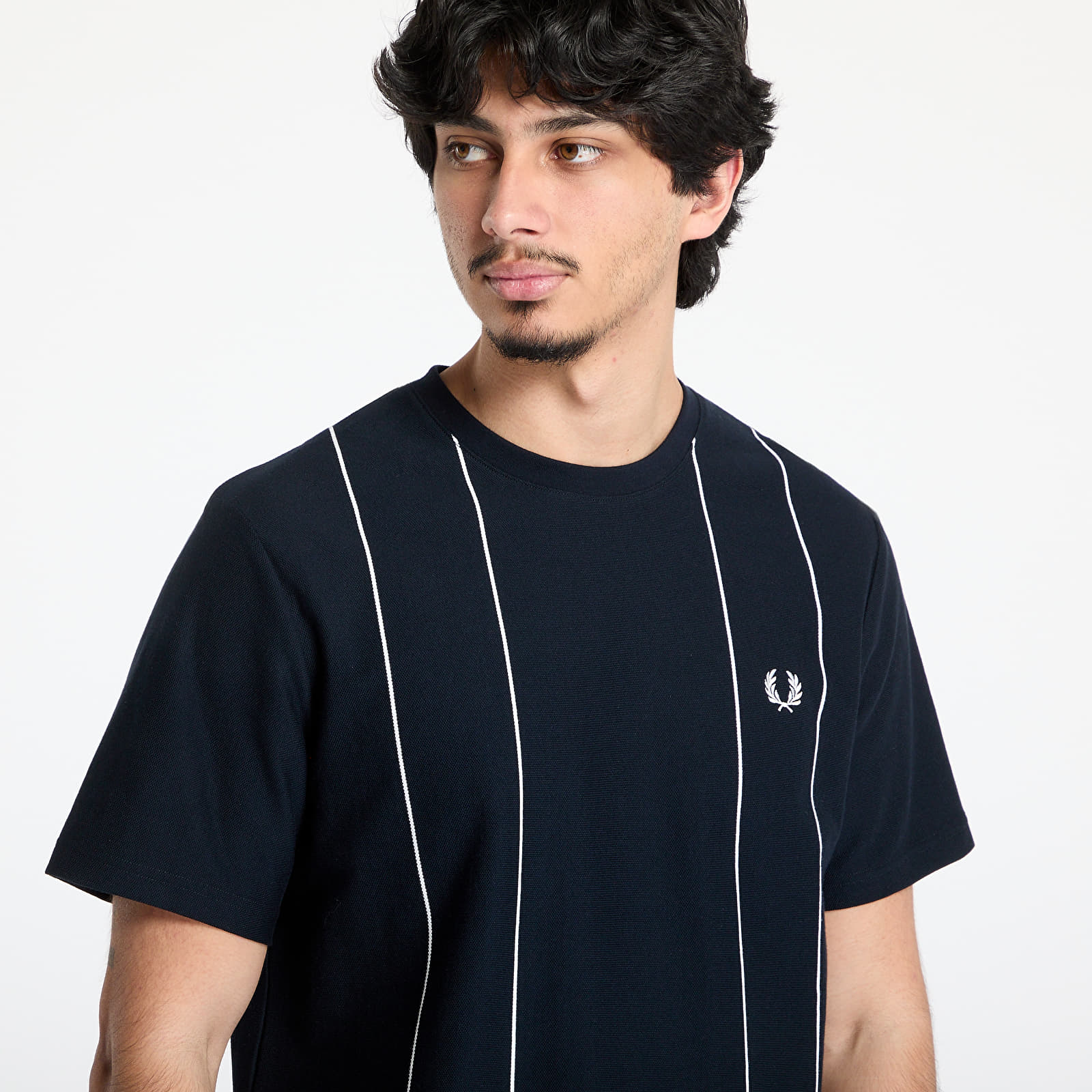 T-shirts FRED PERRY Pinstripe T-Shirt Navy