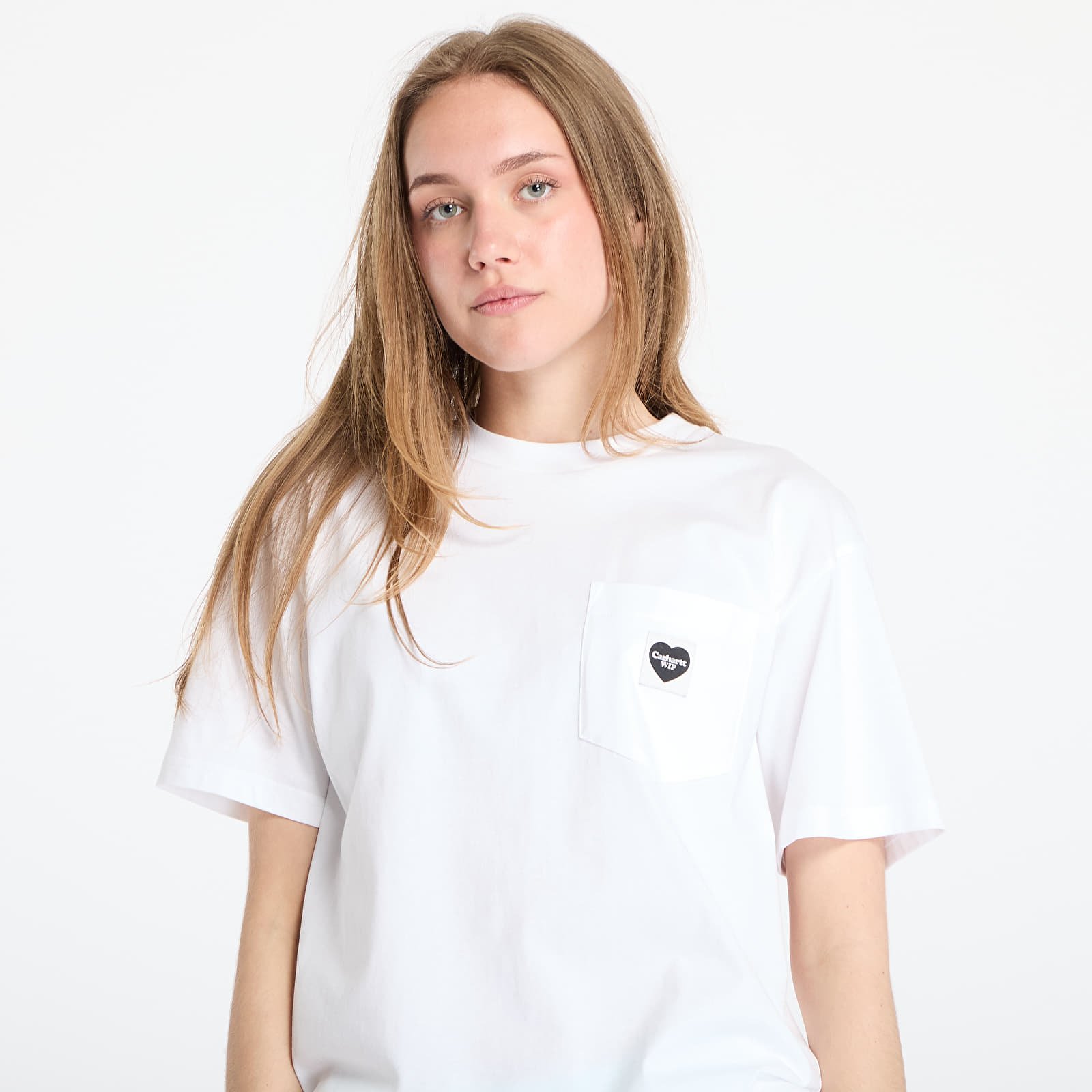 Férfi pólok Carhartt WIP S/S Pocket Heart T-Shirt White/ Black