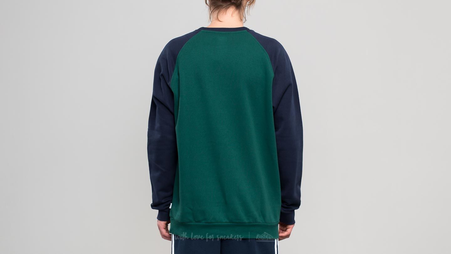 Hoodies and sweatshirts adidas Uniform Crew Collegiate Green Night Indigo White Footshop