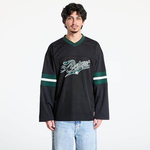 T-shirt Carhartt WIP Long Sleeve Detroit Mesh T-Shirt UNISEX Black/ Conifer/ Wax