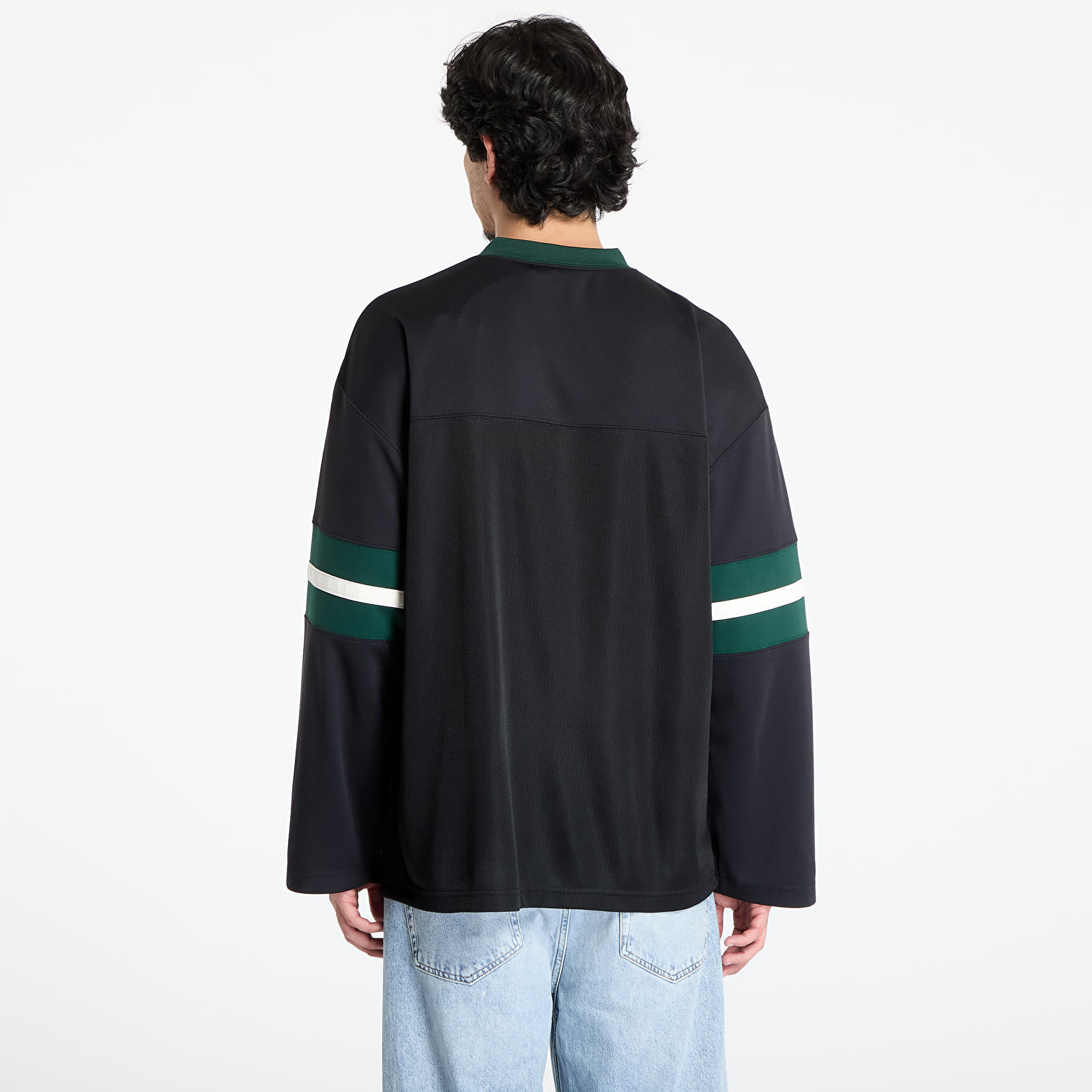 Pólók Carhartt WIP Long Sleeve Detroit Mesh T-Shirt UNISEX Black/ Conifer/ Wax