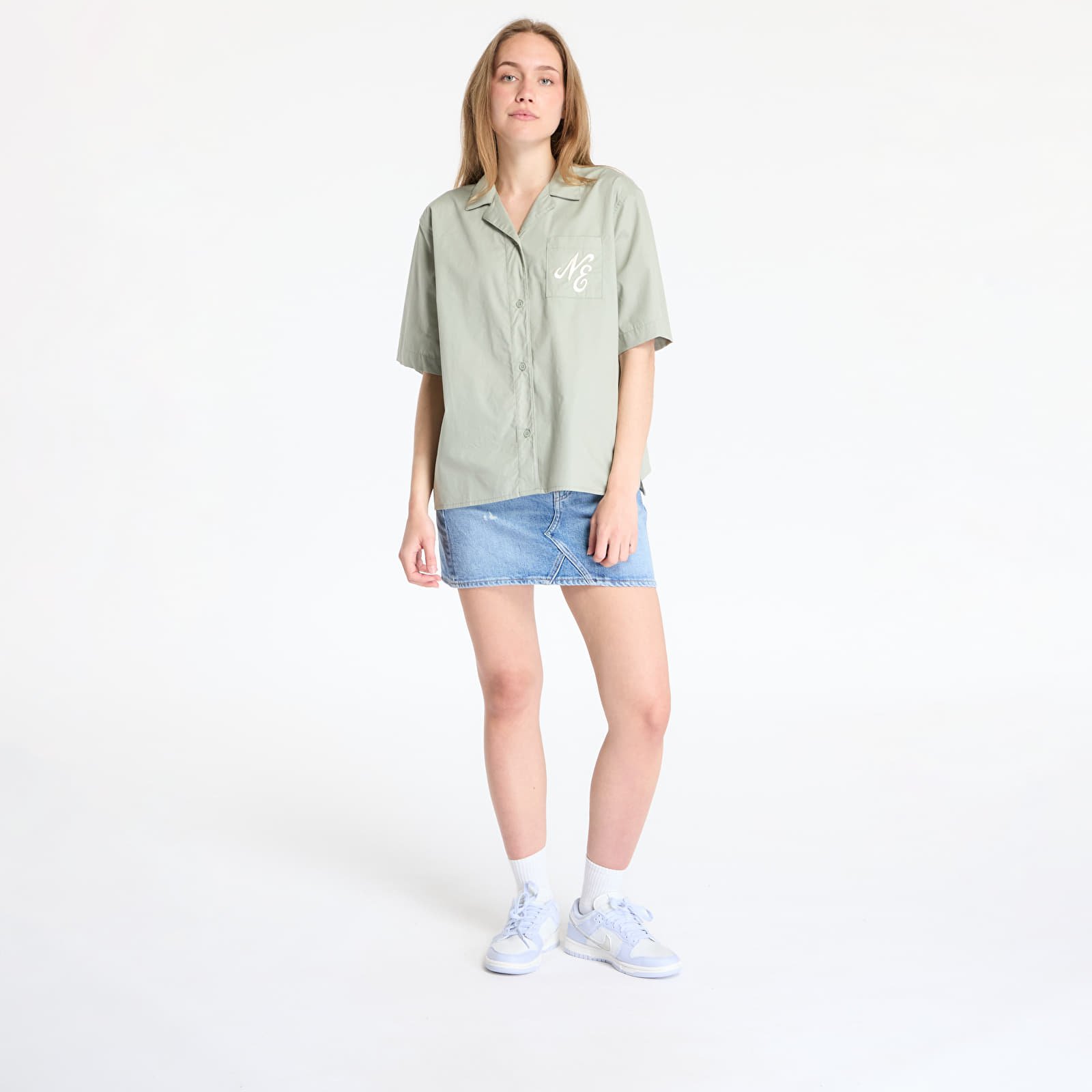 Women's shirts New Era Revere Shirt Green