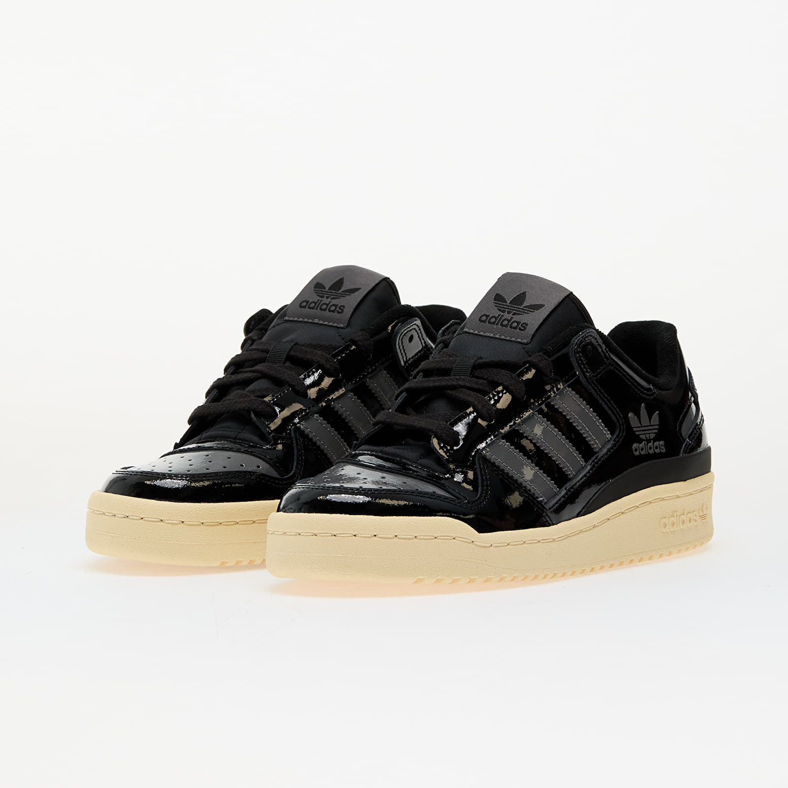 Women's shoes adidas Forum Low Cl W Core Black/ Grey Four/ Easy Yellow