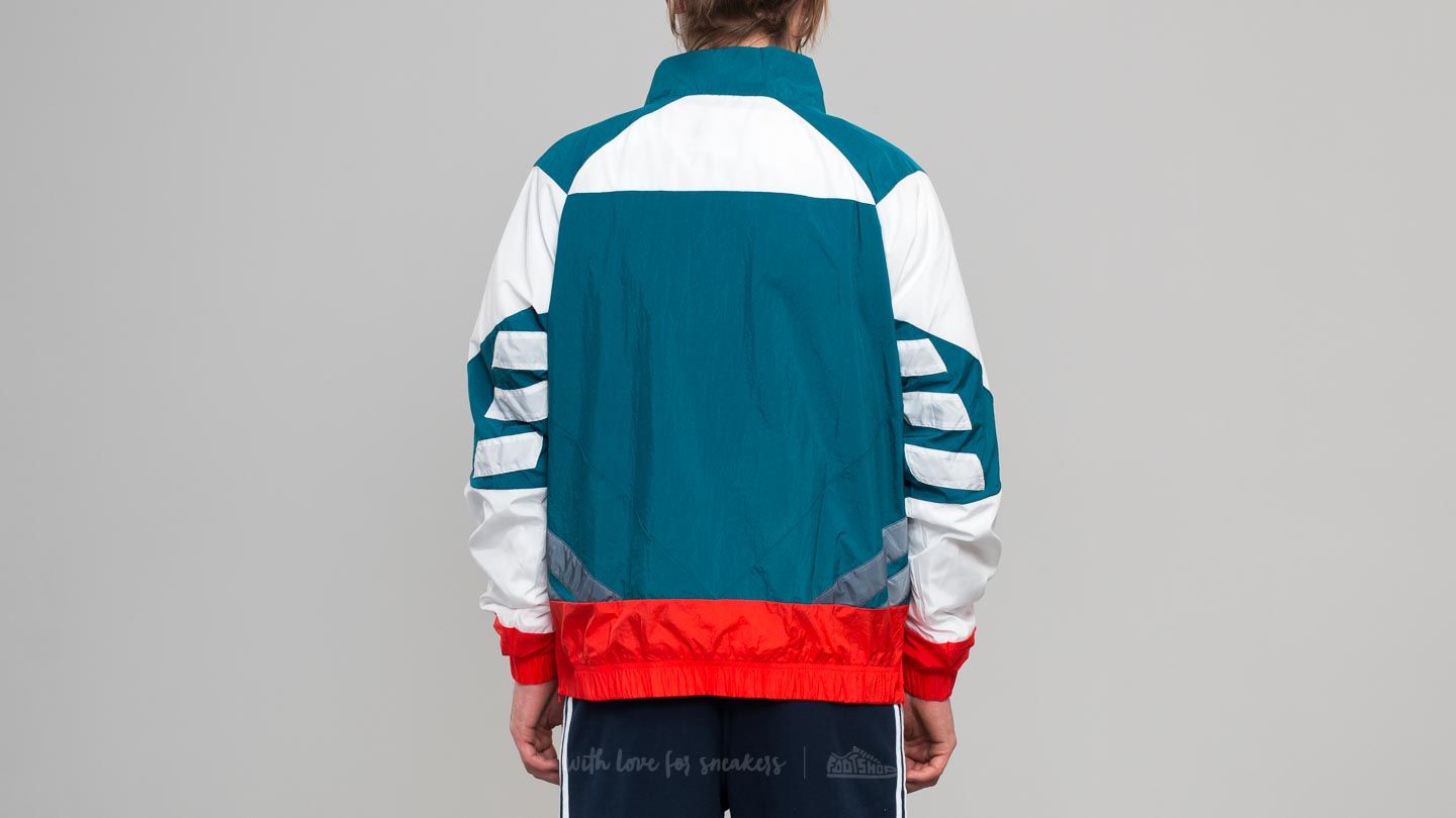 Jackets adidas V Stripes Windbreaker Jacket Blue Hi Res Red