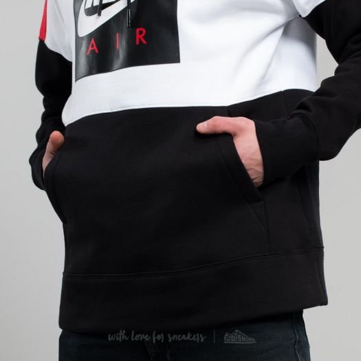 Red black white nike hoodie hot sale