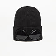 C.P. Company Cotton Goggle Beanie Black