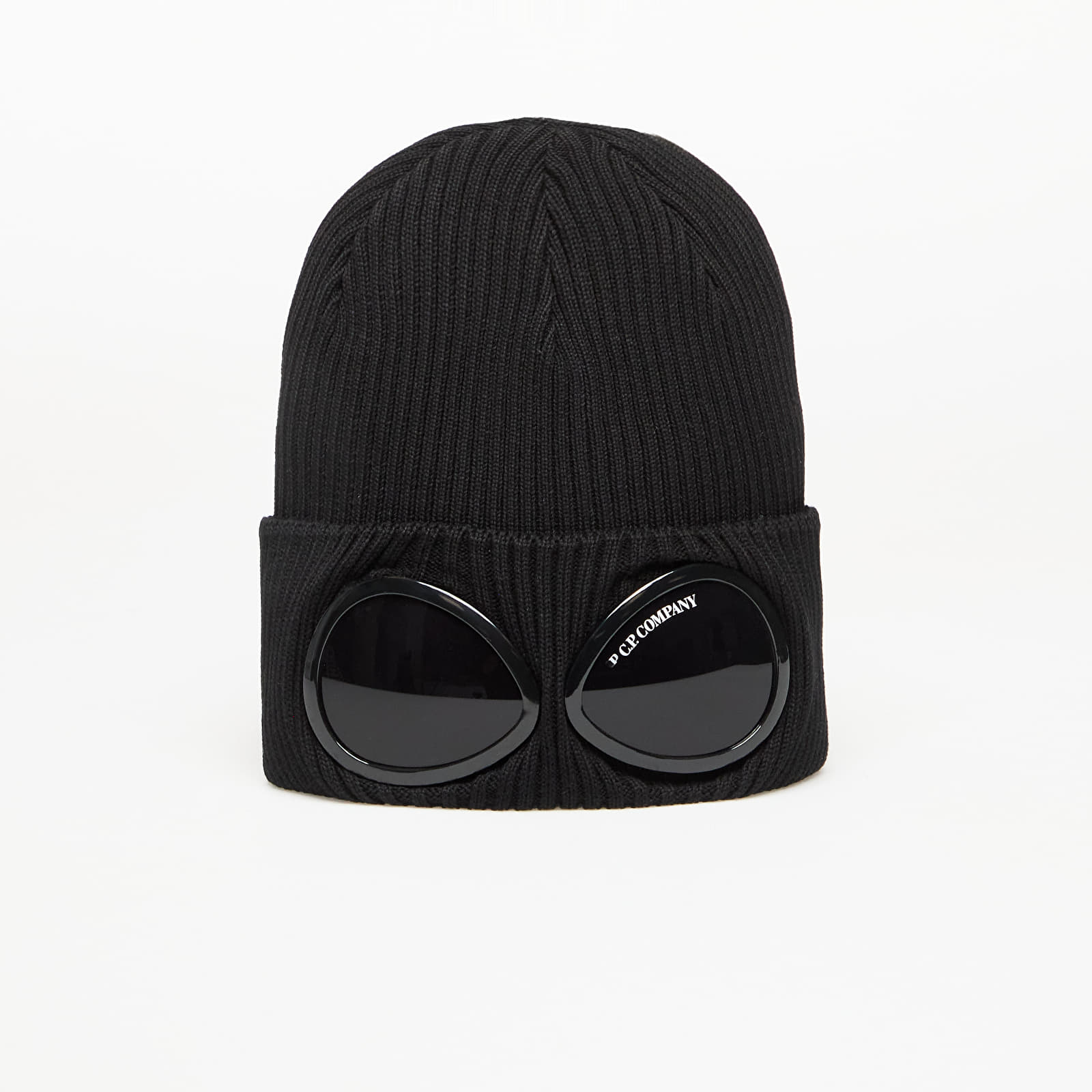 Hats C.P. Company Cotton Goggle Beanie Black