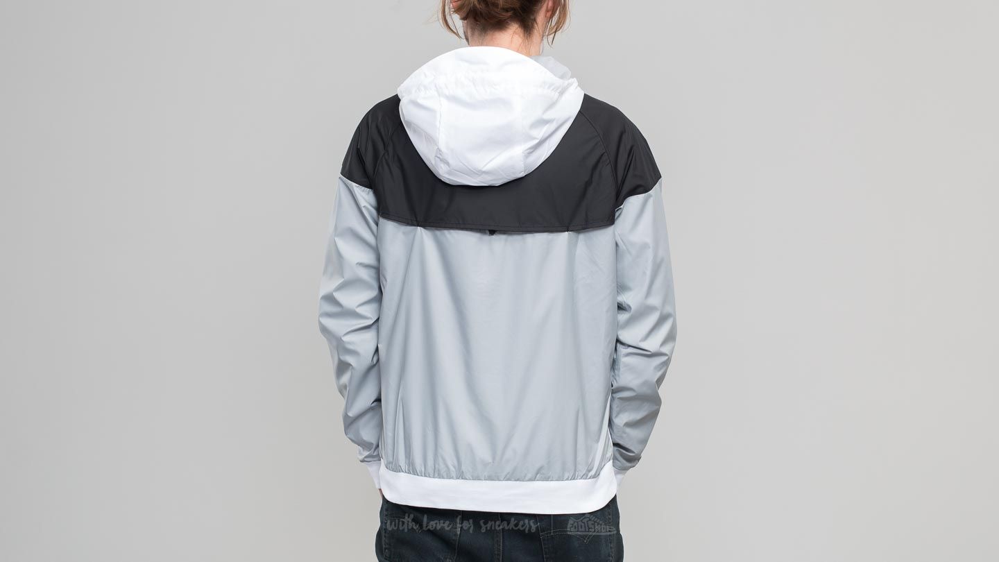 Nike windrunner deals black white grey
