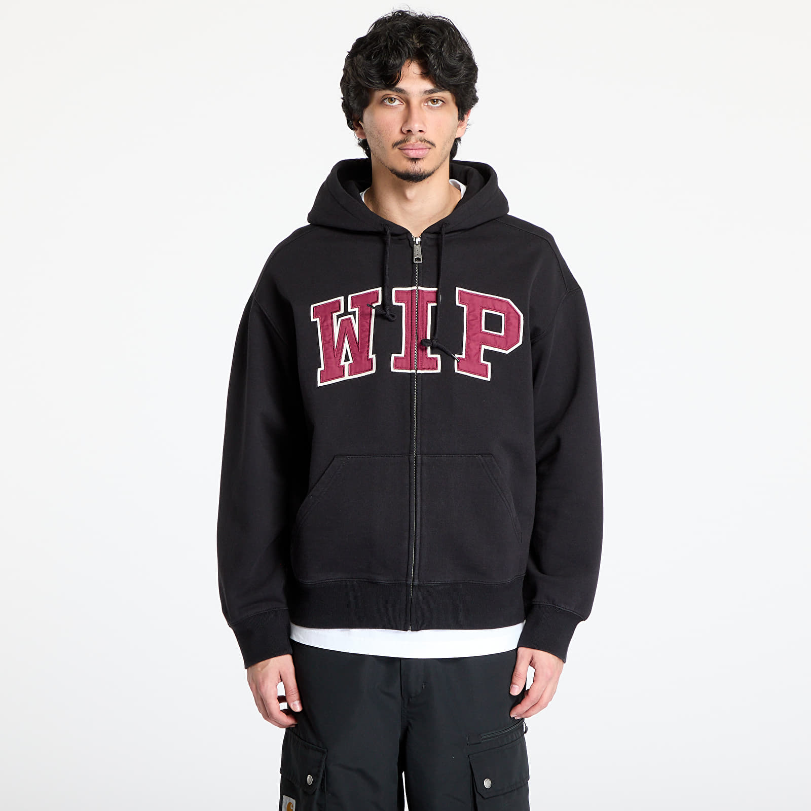 Kapucnis pulóverek és pulcsik Carhartt WIP Hooded WIP Sweatshirt UNISEX Black Stone Washed