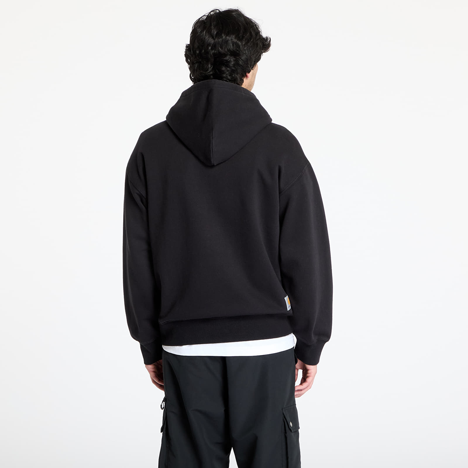 Kapucnis pulóverek és pulcsik Carhartt WIP Hooded WIP Sweatshirt UNISEX Black Stone Washed